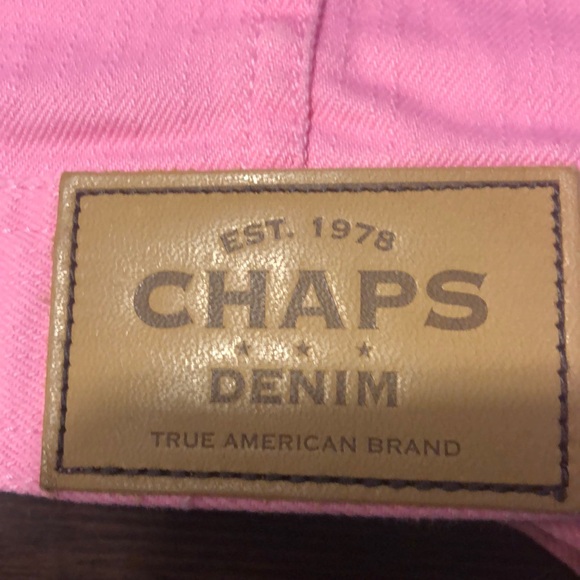 Chaps Pink Denim Jacket size Small - Picture 7 of 9